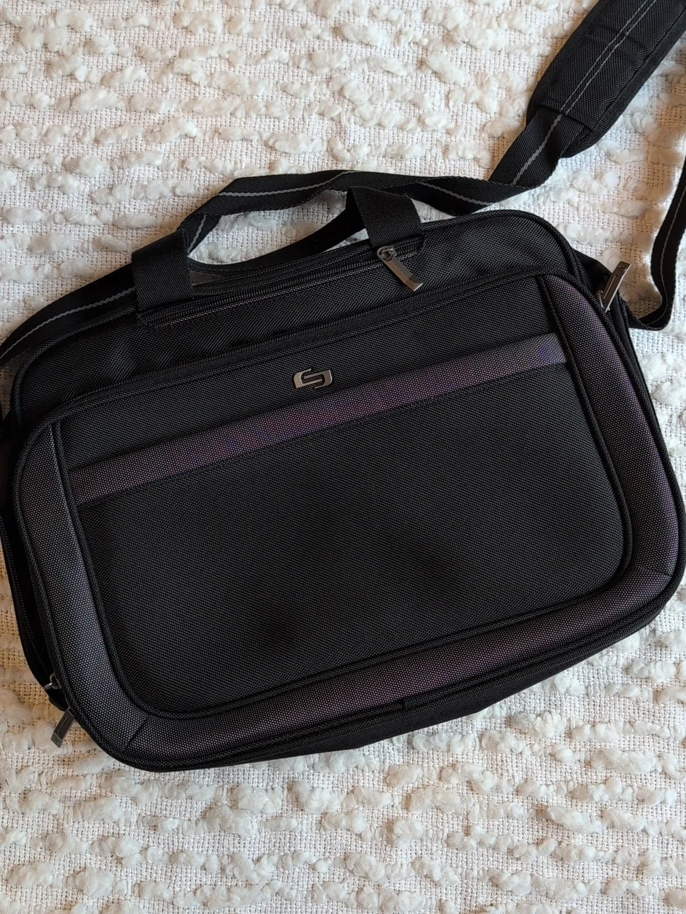 Solo Checkpoint Multi Compartment Travel Nylon Black Slim Briefcase Trolley